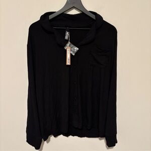 SKIMS Black Pajama Top